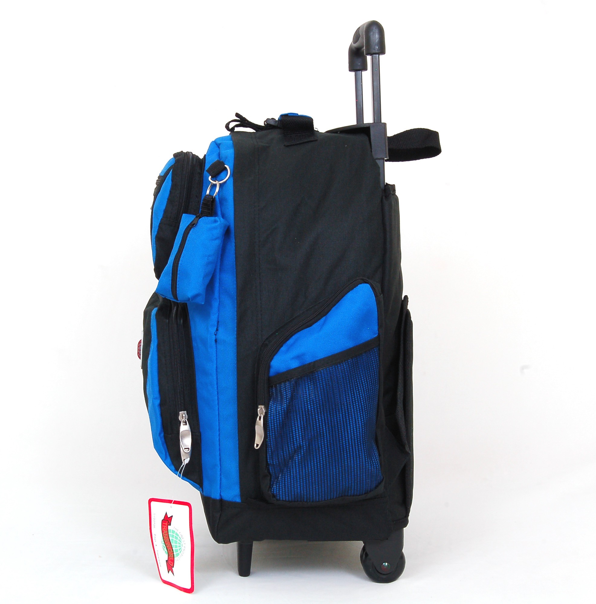 18" Wheeled Backpack Roomy Rolling Book Bag w Handle Carry on Luggage